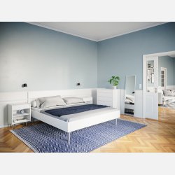 Sengeramme 380 - hvid malet