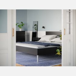 Sengeramme 380 - sort malet