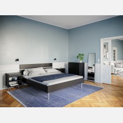 Sengeramme 380 - sort malet