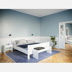 Sengeramme 423 - hvid malet